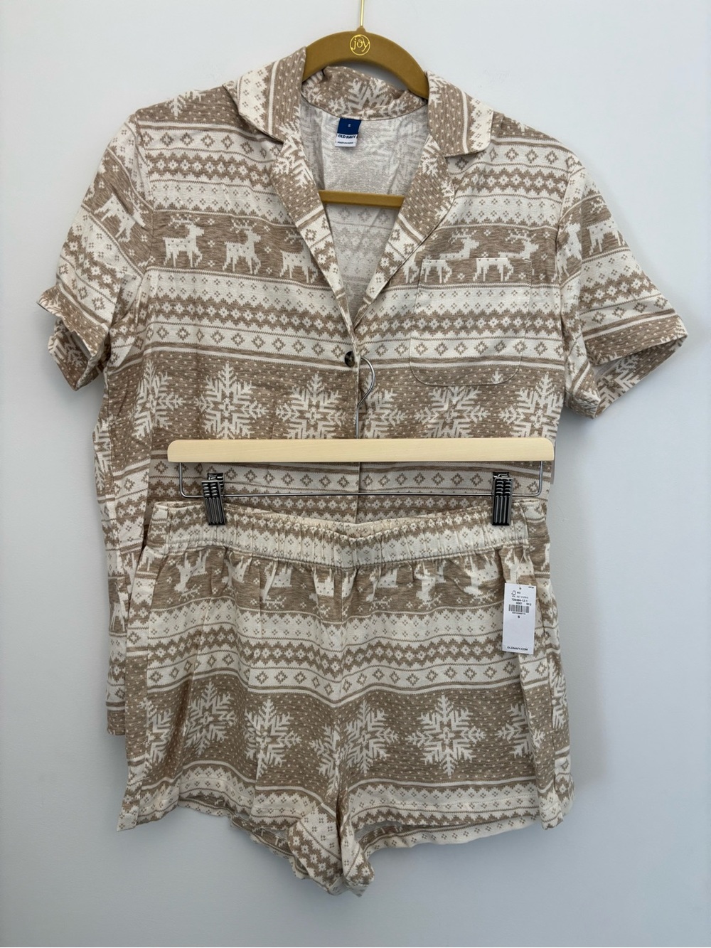 Old Navy Christmas pajamas set snowflakes NWT Small